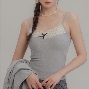 NEW Gray Lace Trim Camisole